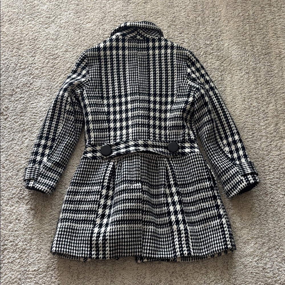 Houndstooth Wool Peacoat - Picture 2 of 7
